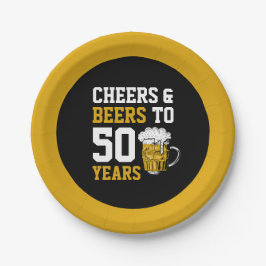 Biersorten bis 50 Jahre 50. Geburtstag Pappteller