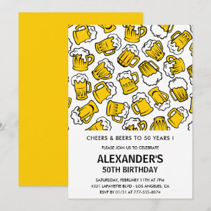 Biersorten bis 50 Jahre Einladungen
