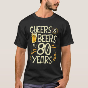 Biersorten bis 80 Jahre alt 80. Geburtstag Dri T-Shirt