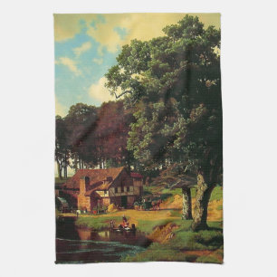 Bierstadt Albert, A Rustic Mill Geschirrtuch