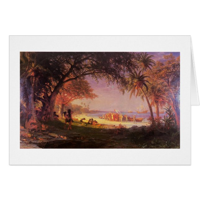 Bierstadt Albert, The Landing of Columbus (Vorderseite (Horizontal))