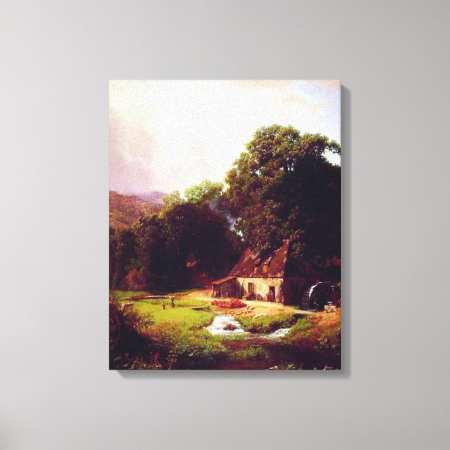 Bierstadt Albert The Old Mill Leinwanddruck (Vorderseite)