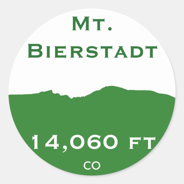 Bierstadt-Aufkleber Runder Aufkleber (Vorderseite)