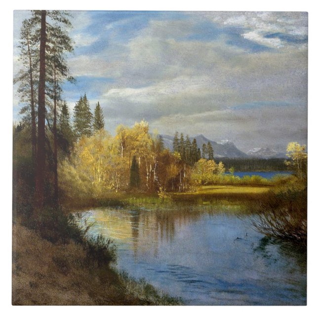 Bierstadt - Ausfahrt Lake Tahoe Fliese (Vorderseite)