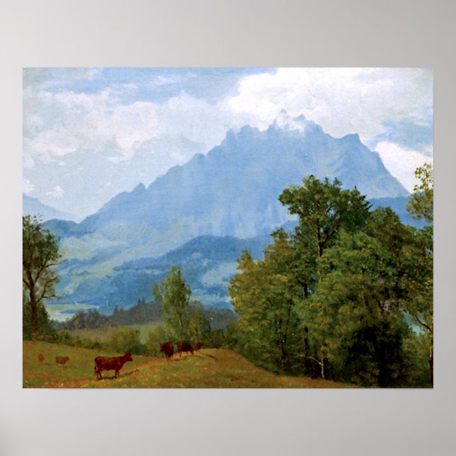 Bierstadt - Berg Pilatus Poster (Vorne)