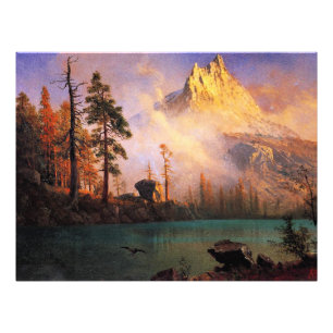 Bierstadt - Bergsee, Kunstmalerei Fotodruck