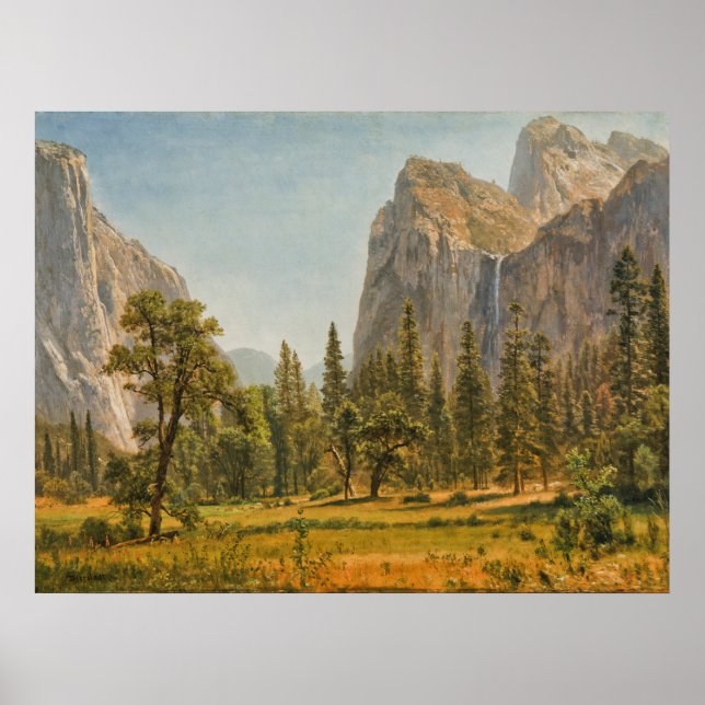 Bierstadt Bridal Veil Falls, Yosemite Valley Poster (Vorne)