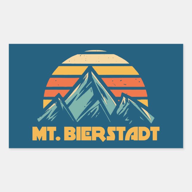 Bierstadt Colorado Retro Turquoise Rechteckiger Aufkleber (Vorderseite)