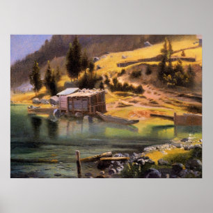 Bierstadt - Fang- und Jagdlager, Alaska Poster