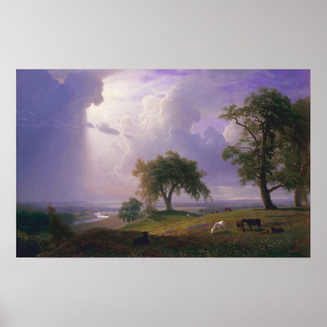 Bierstadt - Frühjahr in Kalifornien Poster (Vorne)