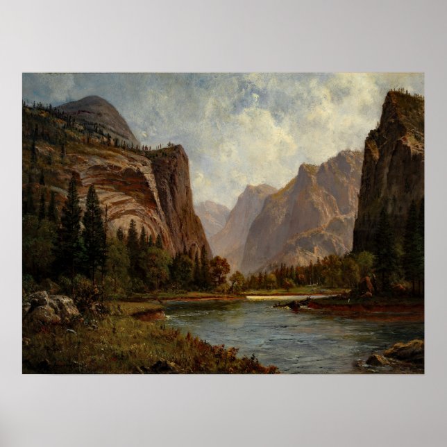 Bierstadt Gates of Yosemite Painting Poster (Vorne)