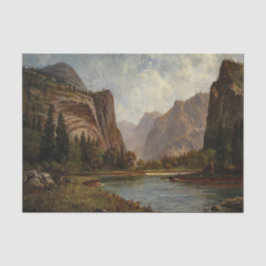 Bierstadt Gates of Yosemite Painting Seidenpapier