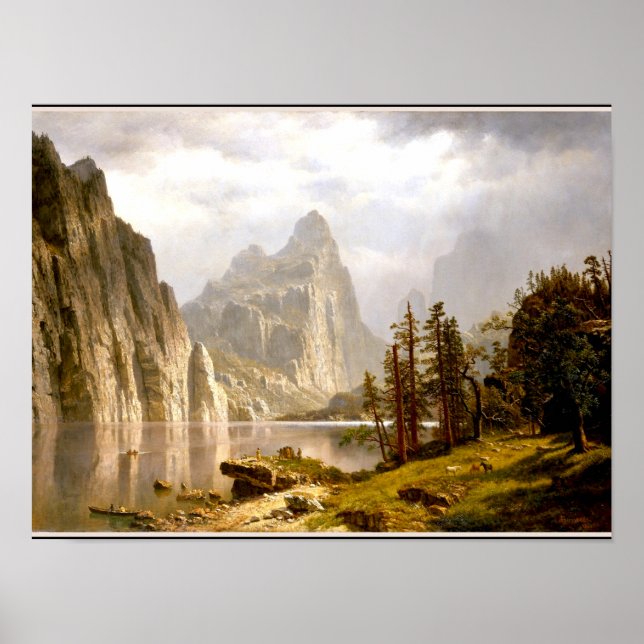 Bierstadt - Merced River, Yosemite Valley Poster (Vorne)