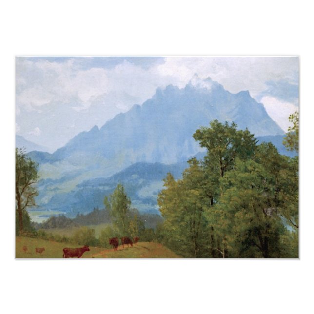Bierstadt - Monte Pilatus, Schweiz Fotodruck (Vorne)