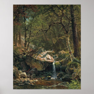 Bierstadt Mountain Bach Landschaftsbild Malerei Poster