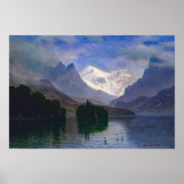 Bierstadt Mountain Scene Paint Poster (Vorne)