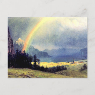 Bierstadt - Nach der Dusche, Kunstmalerei, Postkarte