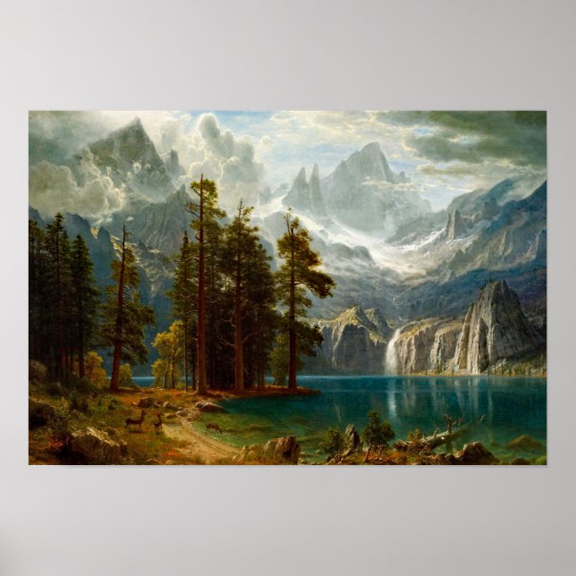 Bierstadt Sierra Nevada Malerei Poster (Vorne)