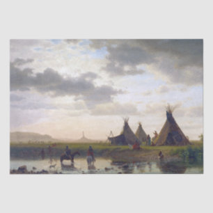 Bierstadt Sioux Village Amerikanischen Ureinwohner Seidenpapier
