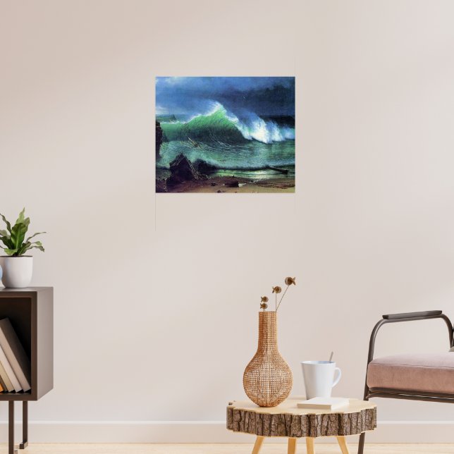 Bierstadt - Smaragdsee, Kunstmalerei, Poster (Wohnzimmer 3)