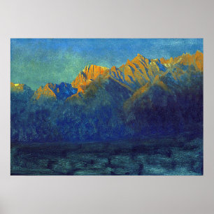 Bierstadt - Sonnenaufgang in der Sierra 1872 Poster