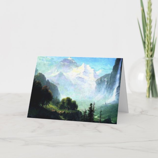 Bierstadt - Staubbach Falls near Lauterbrunnen Karte (Vorderseite)