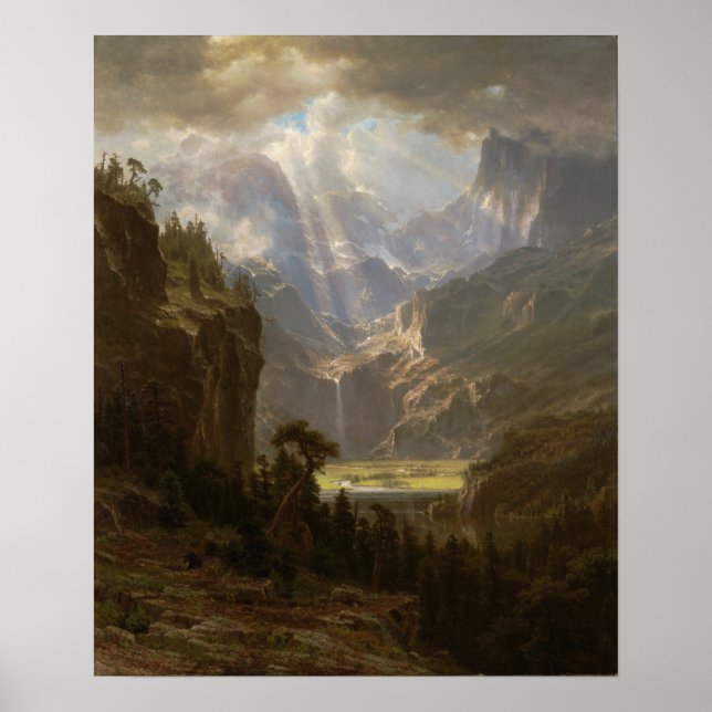 Bierstadt - The Rocky Mountains Lander's Peak 1863 Poster (Vorne)