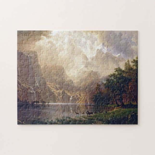 Bierstadt Unter der Sierra Nevada Malerei Puzzle (Horizontal)