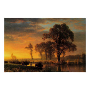 Bierstadt - Western Kansas Poster