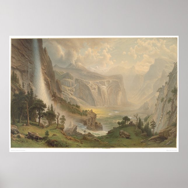 Bierstadt Yosemite Valley, Kalifornien (1884A) Poster (Vorne)