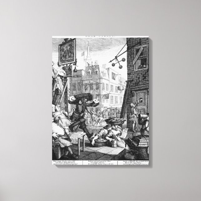 Bierstraße, 1751 leinwanddruck (Vorderseite)