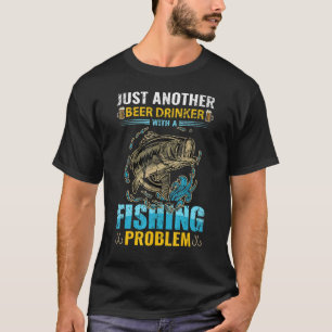 Biertrinken mit Angelproblem Lustiges Angeln V T-Shirt