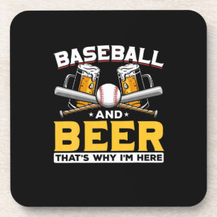 Biertrinker Baseball Bier Humor Geburtstag Getränkeuntersetzer