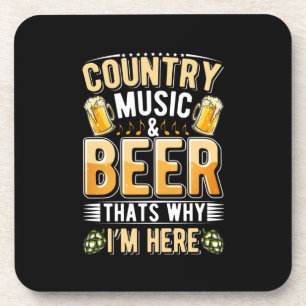 Biertrinker Country-Musik Biertrinken Geburtstag Getränkeuntersetzer