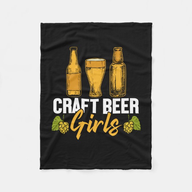 Biertrinker Craft Beer Mädchen Geburtstag Fleecedecke (Vorderseite)