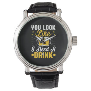 Biertrinker Ich brauche ein Bier zum Geburtstag Armbanduhr