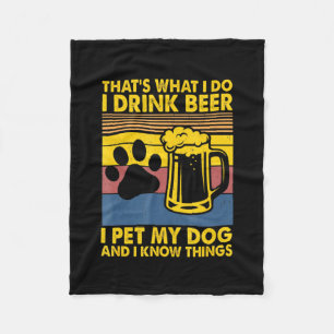 Biertrinker Ich trinke Bier Ich streichle meinen H Fleecedecke