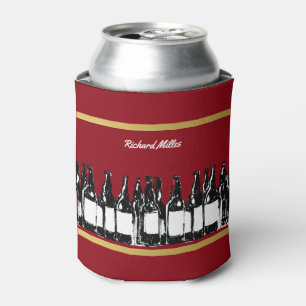 Biertrinker kann mit dem Bild der Flaschen kühler Dosenkühler