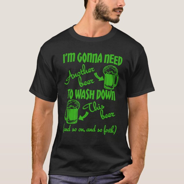 Biertrinkhumor T-Shirt (Vorderseite)