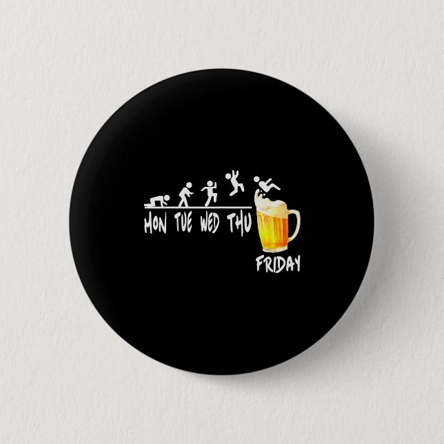 Biertrinkwoche Endlich Freitag Wochenende Bier Tri Button (Vorderseite)