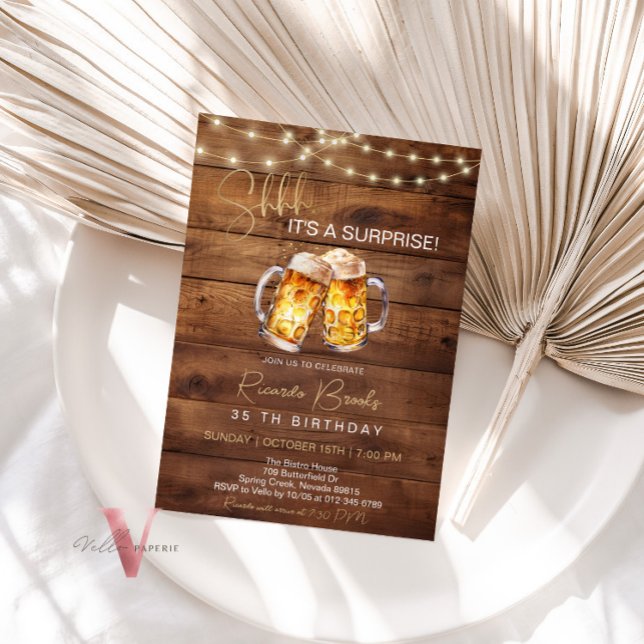 Bierüberraschung Geburtstag 30 40 50 60. Einladung (Von Creator hochgeladen)