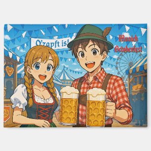 Bierverkostung beim Oktoberfest in München Magnet