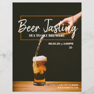 Bierverkostung Brauerei Flyer Poster