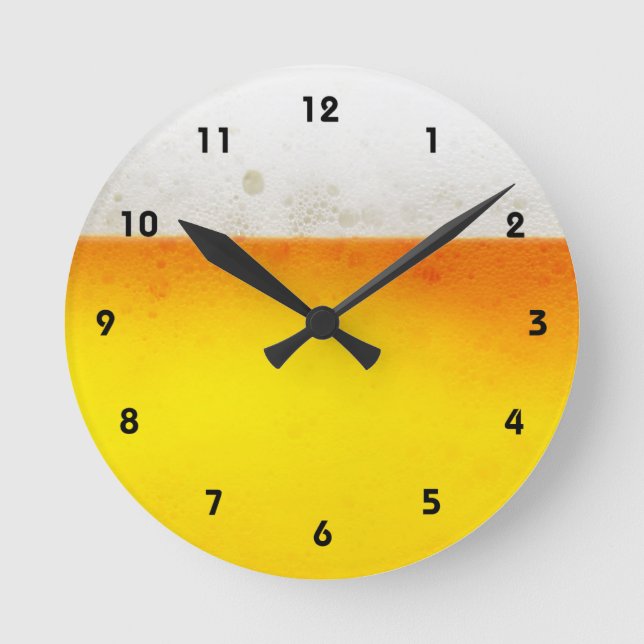 Bierwand-Uhr Runde Wanduhr (Vorderseite)
