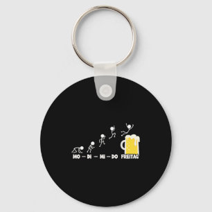 Bierwoche Montag Freitag Wochenende Lustiger Bierf Schlüsselanhänger
