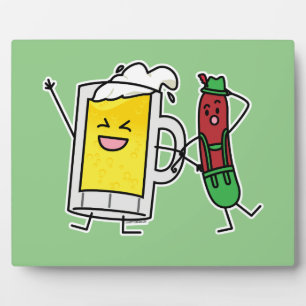 Bierwurst Oktoberfest Oktoberfest Lederhosen Fotoplatte