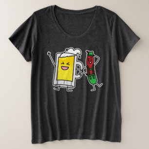 Bierwurst Oktoberfest Oktoberfest Lederhosen Große Größe T-Shirt