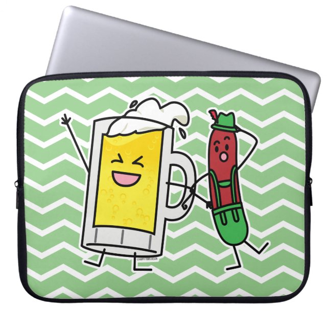 Bierwurst Oktoberfest Oktoberfest Lederhosen Laptopschutzhülle (Vorderseite)