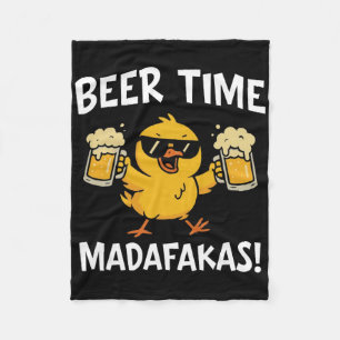 Bierzeit Madafakas Lustiges Meme Ente Mit Bier Chi Fleecedecke