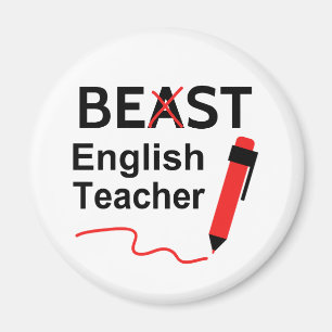 Biest oder Bester Englisch-Lehrer-Humor Magnet